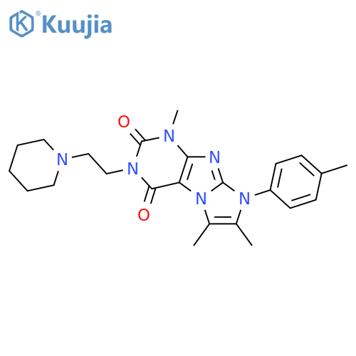1,6,7-trimethyl-8-(4-methylphenyl)-3-2-(piperidin-1-yl)ethyl-1H,2H,3H,4H,8H-imidazo1,2-gpurine-2,4-dione structure