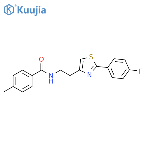 N-{2-2-(4-fluorophenyl)-1,3-thiazol-4-ylethyl}-4-methylbenzamide structure