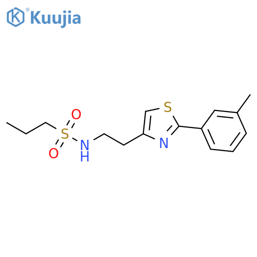 N-{2-2-(3-methylphenyl)-1,3-thiazol-4-ylethyl}propane-1-sulfonamide structure