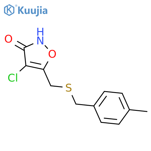 3(2H)-Isoxazolone, 4-chloro-5-[[[(4-methylphenyl)methyl]thio]methyl]- structure