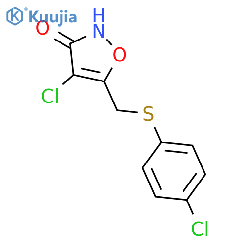 3(2H)-Isoxazolone, 4-chloro-5-[[(4-chlorophenyl)thio]methyl]- structure