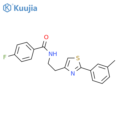 4-fluoro-N-{2-2-(3-methylphenyl)-1,3-thiazol-4-ylethyl}benzamide structure