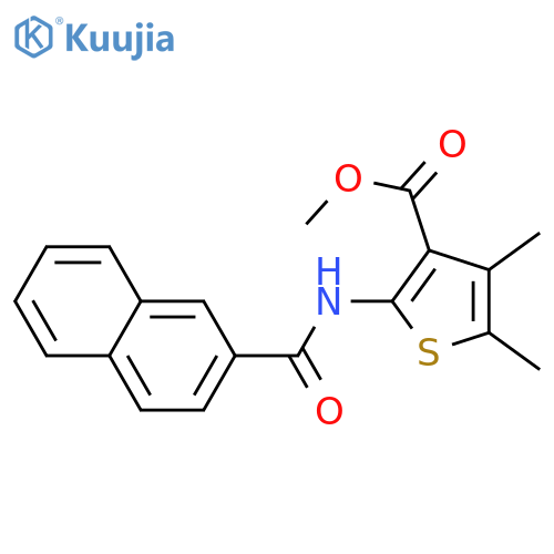 methyl 4,5-dimethyl-2-(naphthalene-2-amido)thiophene-3-carboxylate structure
