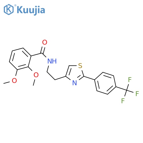 2,3-dimethoxy-N-(2-{2-4-(trifluoromethyl)phenyl-1,3-thiazol-4-yl}ethyl)benzamide structure