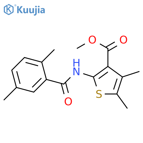 methyl 2-(2,5-dimethylbenzamido)-4,5-dimethylthiophene-3-carboxylate structure