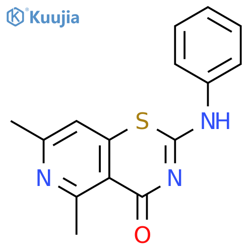 4H-PYRIDO[3,4-E]-1,3-THIAZIN-4-ONE, 5,7-DIMETHYL-2-(PHENYLAMINO)- structure
