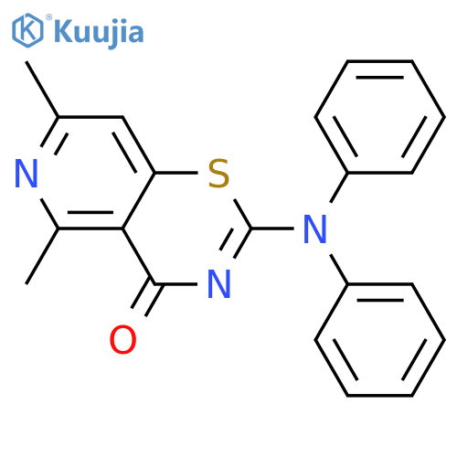 4H-PYRIDO[3,4-E]-1,3-THIAZIN-4-ONE, 2-(DIPHENYLAMINO)-5,7-DIMETHYL- structure