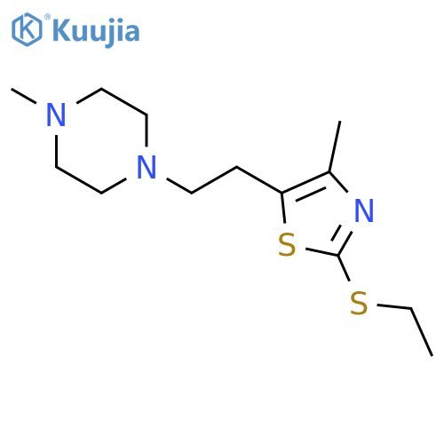 Piperazine, 1-[2-[2-(ethylthio)-4-methyl-5-thiazolyl]ethyl]-4-methyl- structure
