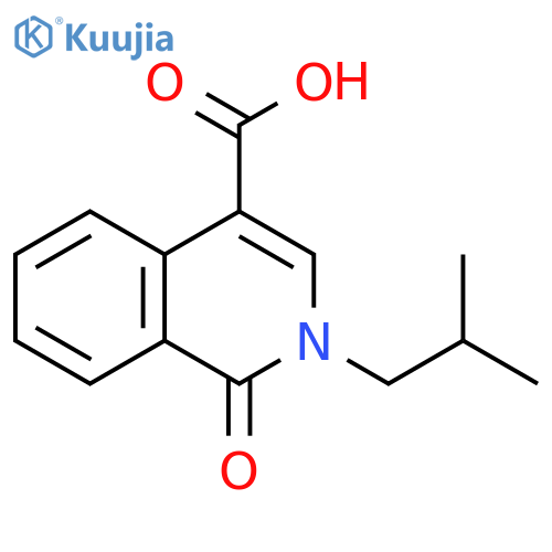 2-(2-methylpropyl)-1-oxo-1,2-dihydroisoquinoline-4-carboxylic acid structure