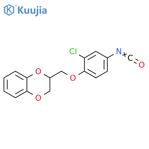 1,4-Benzodioxin, 2-[(2-chloro-4-isocyanatophenoxy)methyl]-2,3-dihydro- structure