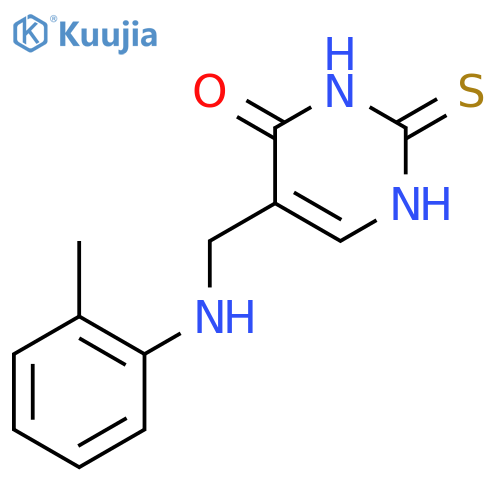 5-{[(2-methylphenyl)amino]methyl}-2-thioxo-2,3-dihydropyrimidin-4(1H)-one structure