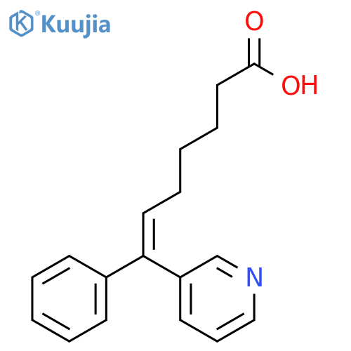 (6E)-7-phenyl-7-(pyridin-3-yl)hept-6-enoic acid structure