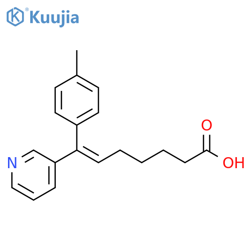 6-Heptenoic acid, 7-(4-methylphenyl)-7-(3-pyridinyl)-, (E)- structure