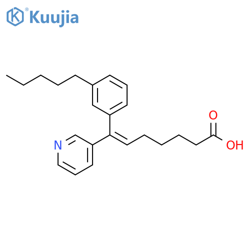 6-Heptenoic acid, 7-(3-pentylphenyl)-7-(3-pyridinyl)-, (E)- structure
