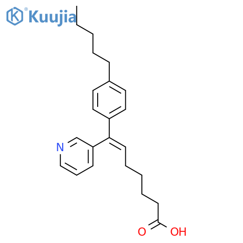 6-Heptenoic acid, 7-(4-pentylphenyl)-7-(3-pyridinyl)-, (Z)- structure
