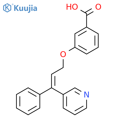 Benzoic acid, 3-[[3-phenyl-3-(3-pyridinyl)-2-propenyl]oxy]- structure