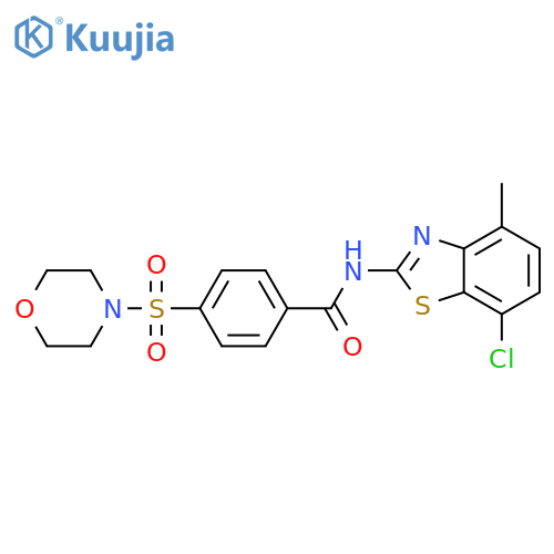 N-(7-chloro-4-methyl-1,3-benzothiazol-2-yl)-4-(morpholine-4-sulfonyl)benzamide structure