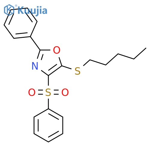 4-(benzenesulfonyl)-5-(pentylsulfanyl)-2-phenyl-1,3-oxazole structure