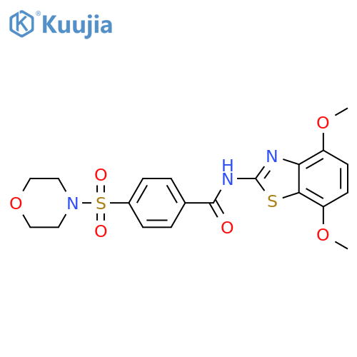 N-(4,7-dimethoxy-1,3-benzothiazol-2-yl)-4-(morpholine-4-sulfonyl)benzamide structure