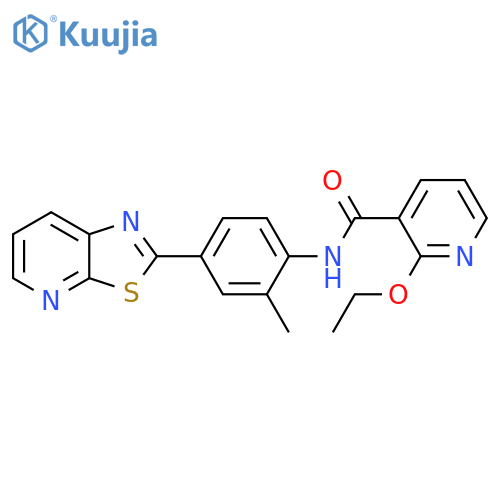 2-ethoxy-N-(2-methyl-4-{1,3thiazolo5,4-bpyridin-2-yl}phenyl)pyridine-3-carboxamide structure