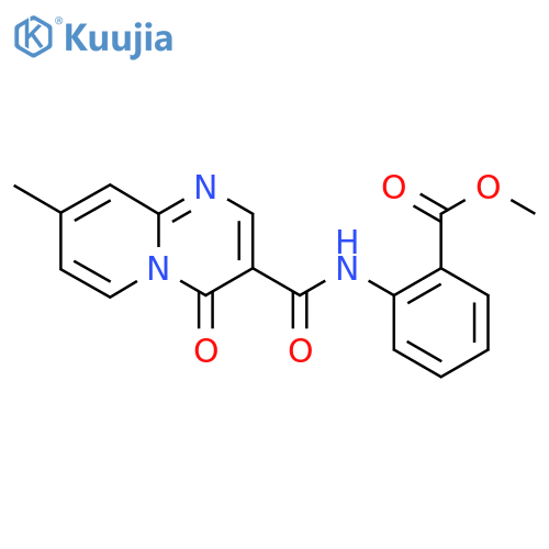 methyl 2-{8-methyl-4-oxo-4H-pyrido1,2-apyrimidine-3-amido}benzoate structure
