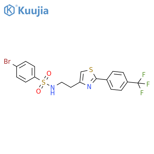 4-bromo-N-(2-{2-4-(trifluoromethyl)phenyl-1,3-thiazol-4-yl}ethyl)benzene-1-sulfonamide structure