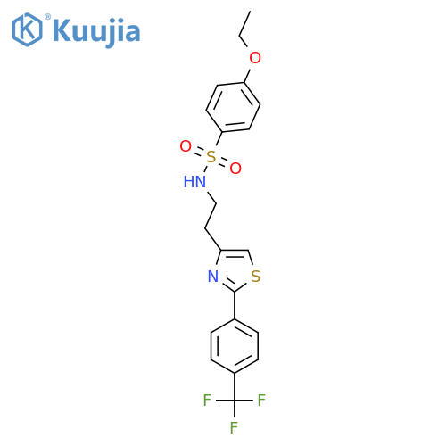 4-ethoxy-N-(2-{2-4-(trifluoromethyl)phenyl-1,3-thiazol-4-yl}ethyl)benzene-1-sulfonamide structure