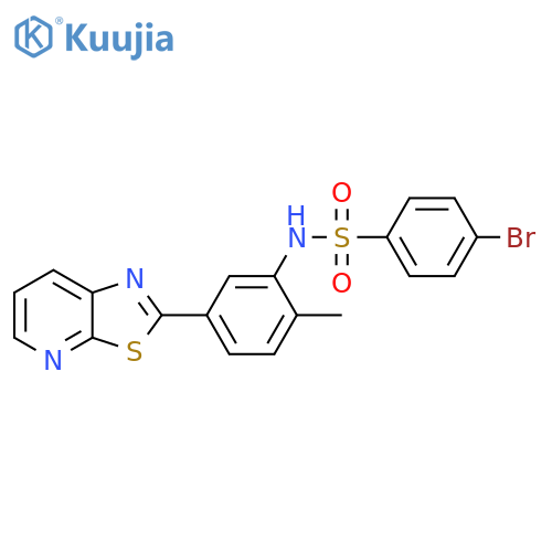 4-bromo-N-(2-methyl-5-{1,3thiazolo5,4-bpyridin-2-yl}phenyl)benzene-1-sulfonamide structure