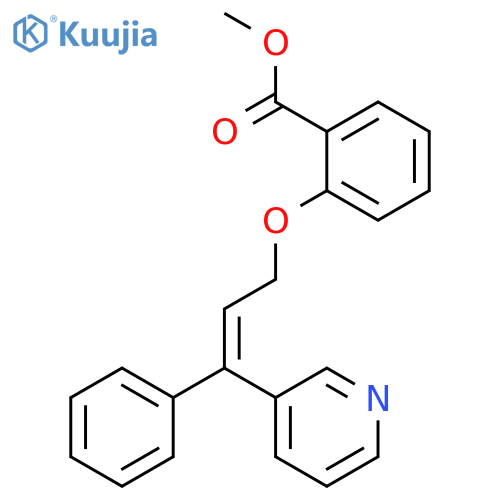 Benzoic acid, 2-[[3-phenyl-3-(3-pyridinyl)-2-propenyl]oxy]-, methyl ester structure