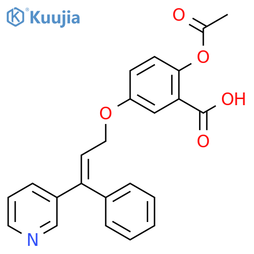 Benzoic acid, 2-(acetyloxy)-5-[[3-phenyl-3-(3-pyridinyl)-2-propenyl]oxy]- structure