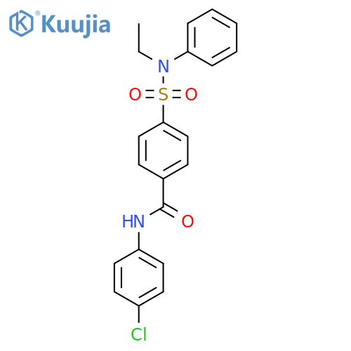 N-(4-chlorophenyl)-4-ethyl(phenyl)sulfamoylbenzamide structure