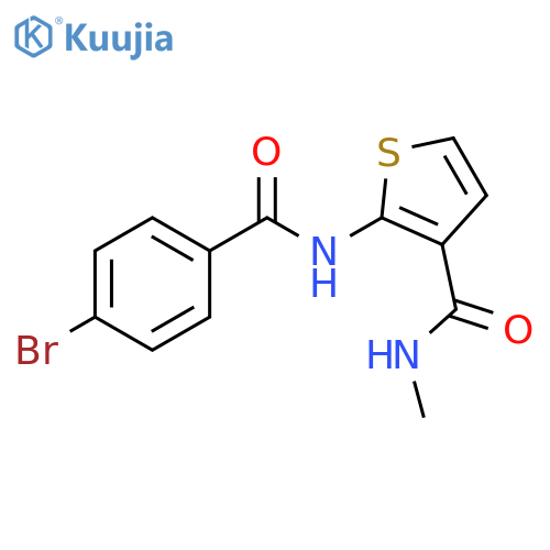 2-(4-bromobenzamido)-N-methylthiophene-3-carboxamide structure