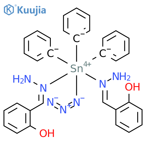 Tin, azidobis(2-hydroxybenzaldehyde hydrazone)triphenyl- structure