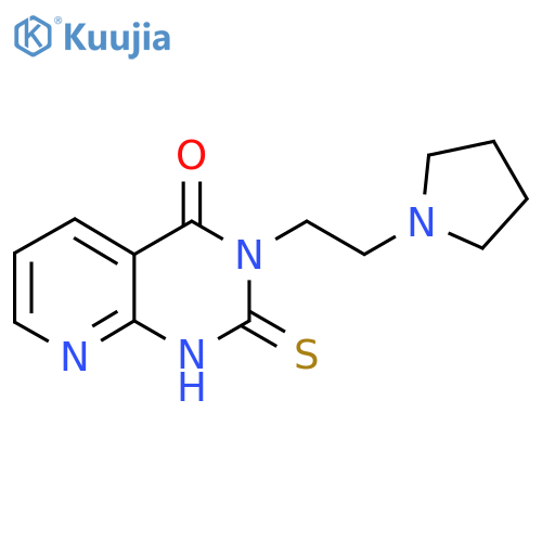 3-2-(pyrrolidin-1-yl)ethyl-2-sulfanylidene-1H,2H,3H,4H-pyrido2,3-dpyrimidin-4-one structure