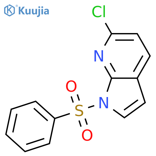 1-(benzenesulfonyl)-6-chloro-1H-pyrrolo[2,3-b]pyridine structure