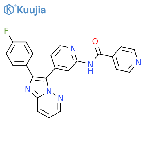 4-Pyridinecarboxamide,N-[4-[2-(4-fluorophenyl)imidazo[1,2-b]pyridazin-3-yl]-2-pyridinyl]- structure