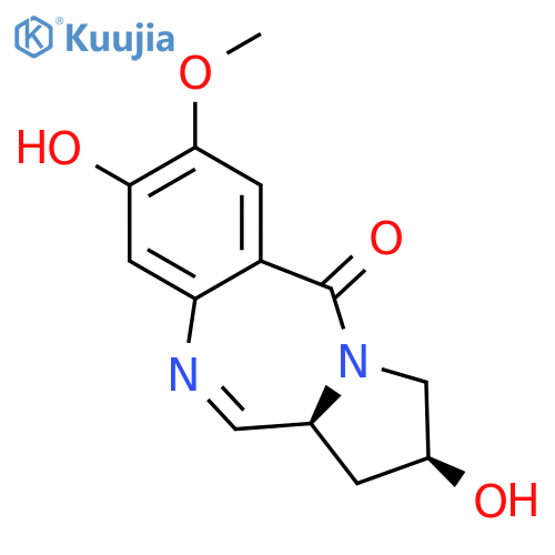 5H-Pyrrolo[2,1-c][1,4]benzodiazepin-5-one,1,2,3,11a-tetrahydro-2,8-dihydroxy-7-methoxy-, (2S,11aS)- structure