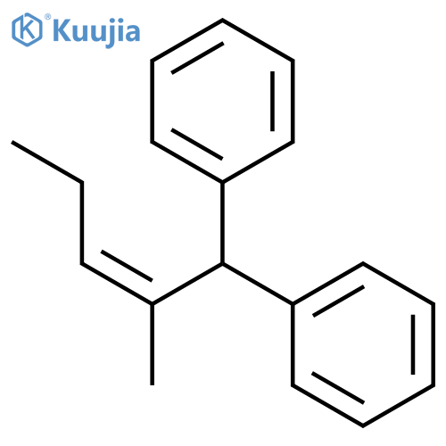Benzene, 1,1'-(2-methyl-2-pentenylidene)bis- structure