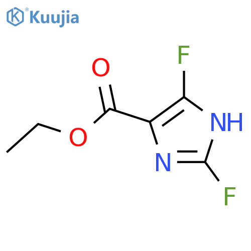 ethyl 2,4-difluoro-1H-imidazole-5-carboxylate structure