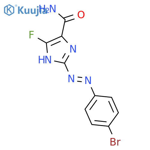 1H-Imidazole-4-carboxamide, 2-[(4-bromophenyl)azo]-5-fluoro- structure
