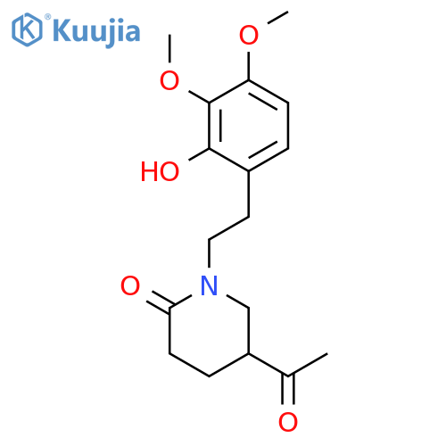 2-Piperidinone, 5-acetyl-1-[2-(2-hydroxy-3,4-dimethoxyphenyl)ethyl]- structure