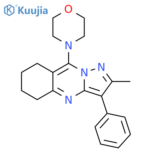 4-{2-methyl-3-phenyl-5H,6H,7H,8H-pyrazolo3,2-bquinazolin-9-yl}morpholine structure