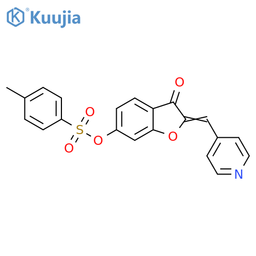 (2Z)-3-oxo-2-(pyridin-4-yl)methylidene-2,3-dihydro-1-benzofuran-6-yl 4-methylbenzene-1-sulfonate structure