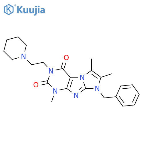8-benzyl-1,6,7-trimethyl-3-2-(piperidin-1-yl)ethyl-1H,2H,3H,4H,8H-imidazo1,2-gpurine-2,4-dione structure