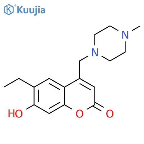 6-ethyl-7-hydroxy-4-(4-methylpiperazin-1-yl)methyl-2H-chromen-2-one structure
