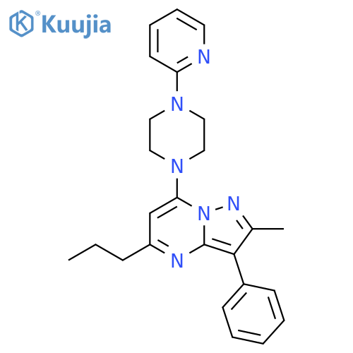 1-{2-methyl-3-phenyl-5-propylpyrazolo1,5-apyrimidin-7-yl}-4-(pyridin-2-yl)piperazine structure