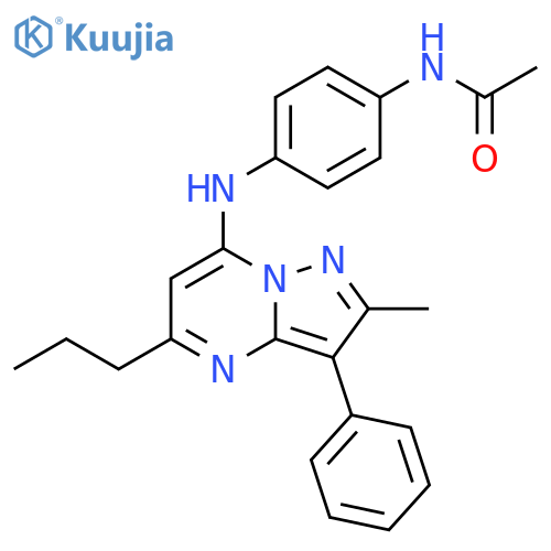 N-4-({2-methyl-3-phenyl-5-propylpyrazolo1,5-apyrimidin-7-yl}amino)phenylacetamide structure