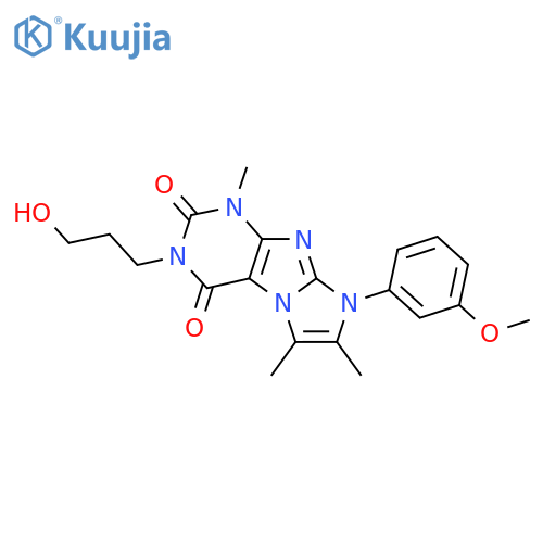 3-(3-hydroxypropyl)-8-(3-methoxyphenyl)-1,6,7-trimethyl-1H,2H,3H,4H,8H-imidazo1,2-gpurine-2,4-dione structure