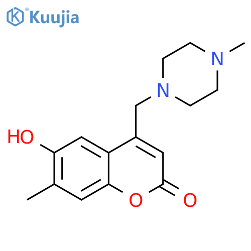 6-hydroxy-7-methyl-4-(4-methylpiperazin-1-yl)methyl-2H-chromen-2-one structure