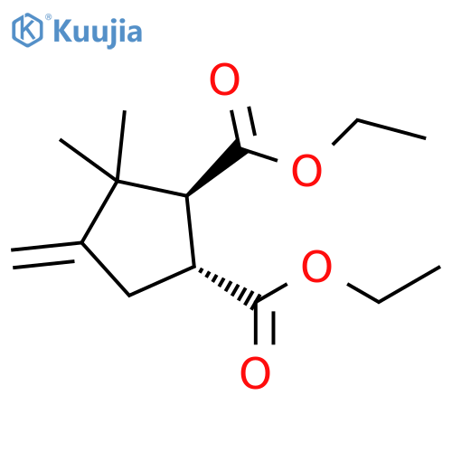 1,2-Cyclopentanedicarboxylic acid, 3,3-dimethyl-4-methylene-, diethylester, trans- structure